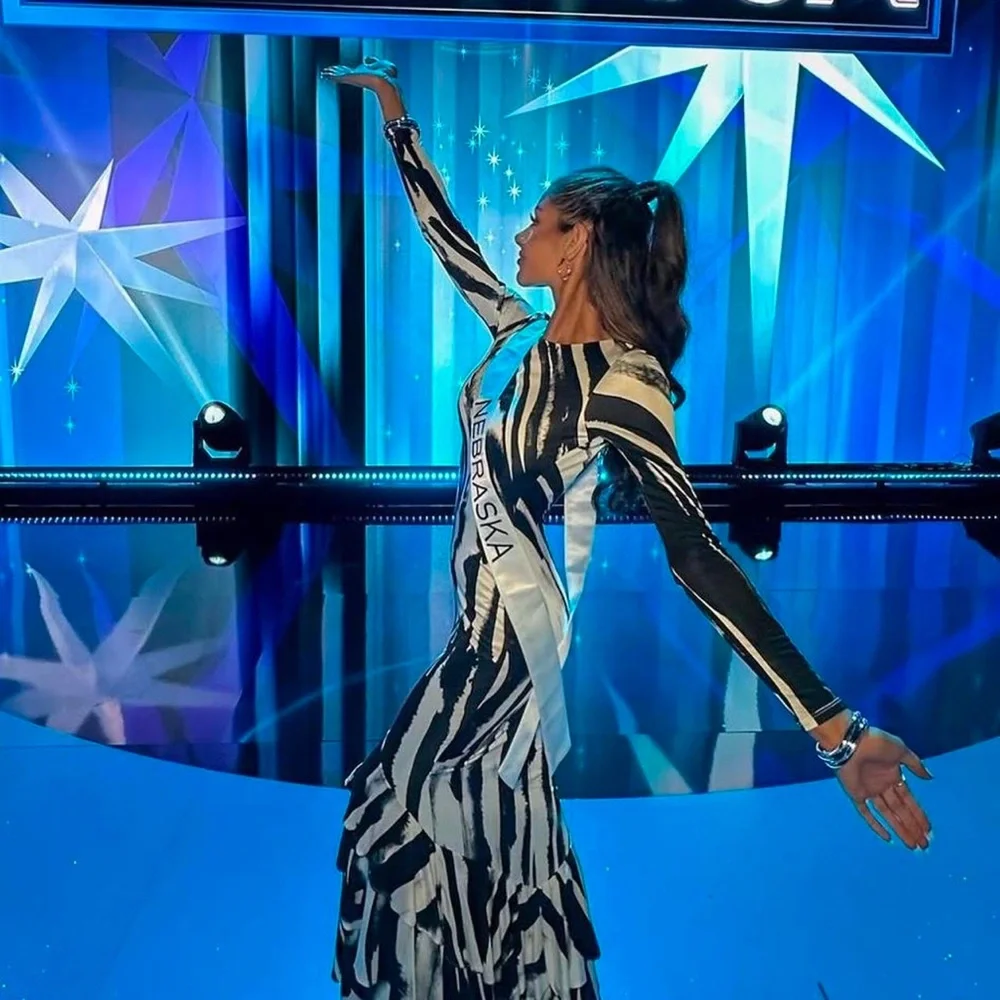 NEW Retrofete Sara Dress in Zebra Ink Open Back Ruffle Mermaid Hem Maxi Gown - Picture 9 of 14